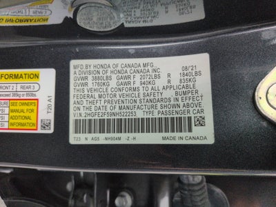 2022 Honda Civic Sedan Sport