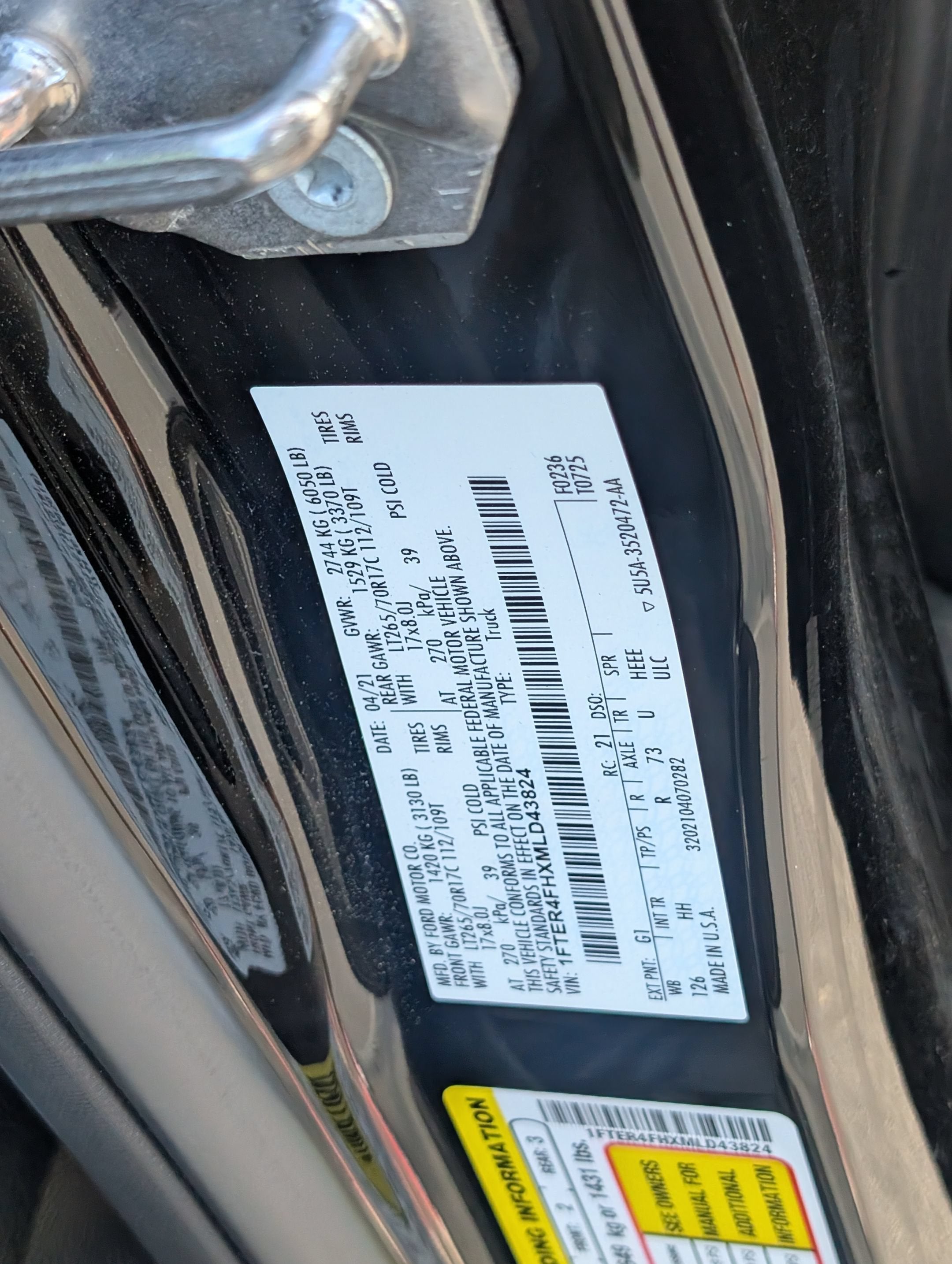 2021 Ford Ranger LARIAT
