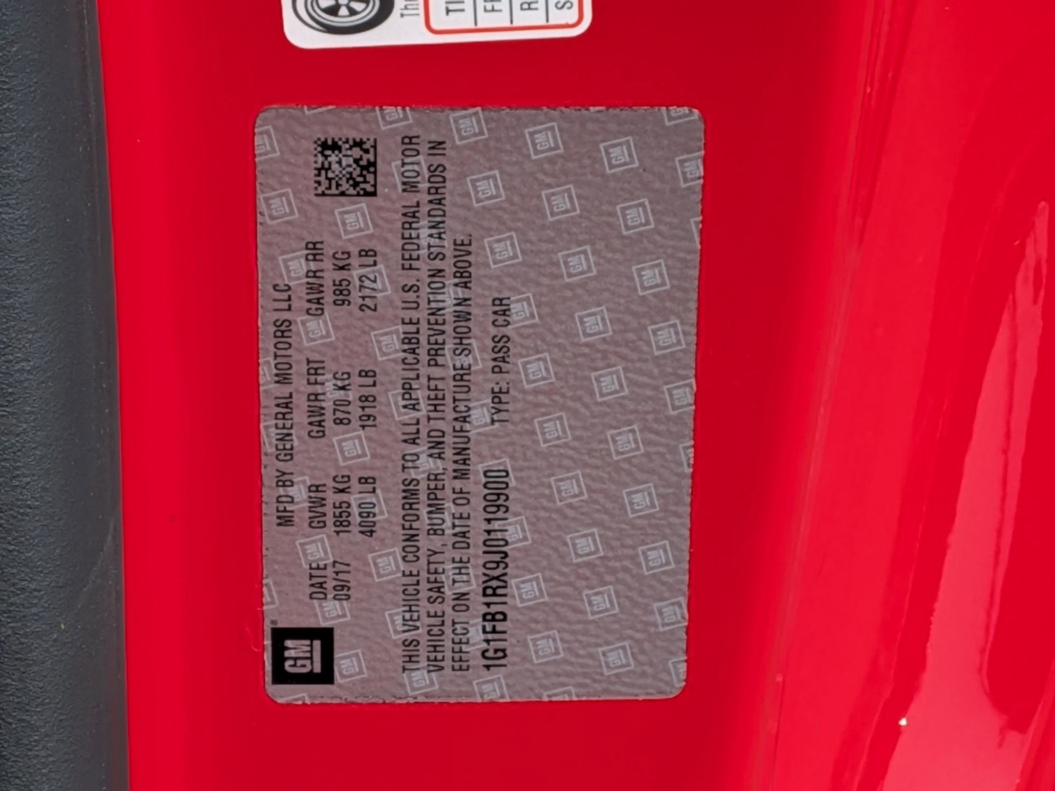 2018 Chevrolet Camaro 1LT