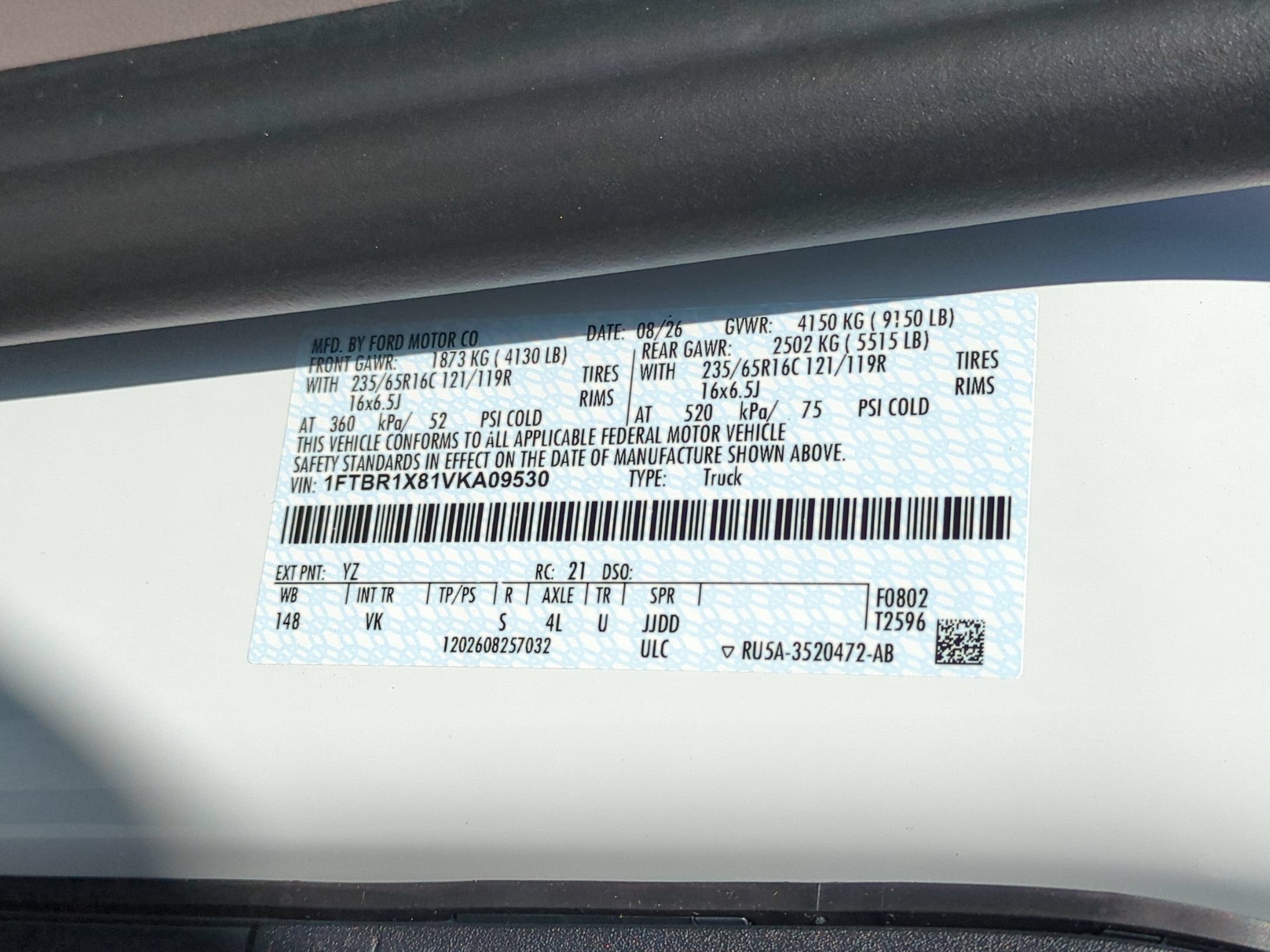 2027 Ford Transit Cargo Van Base