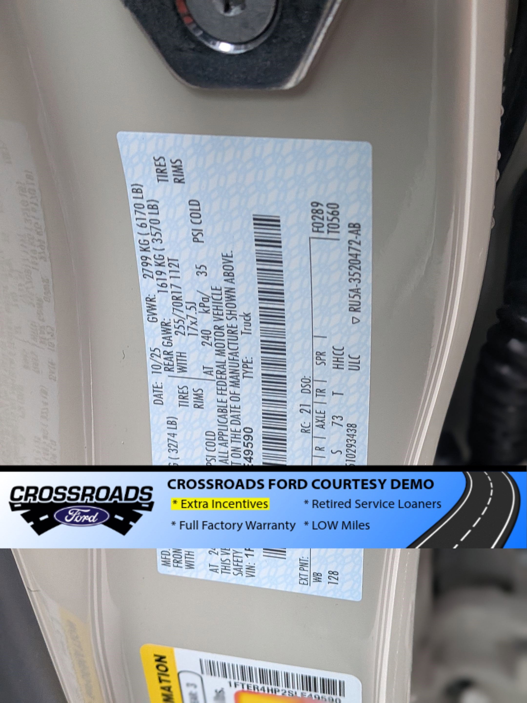 2025 Ford Ranger XLT - Crossroads Courtesy Demo