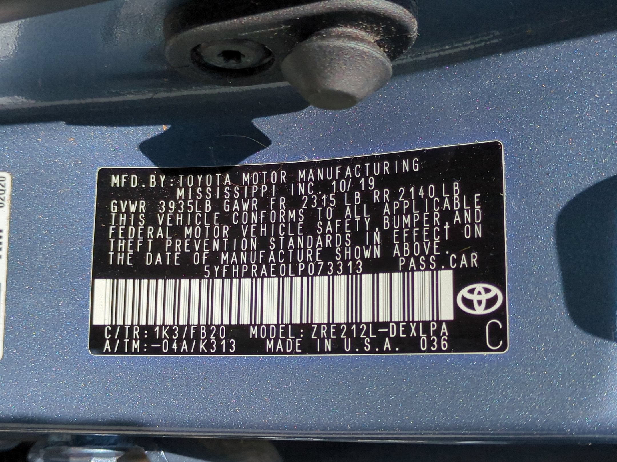 2020 Toyota Corolla LE
