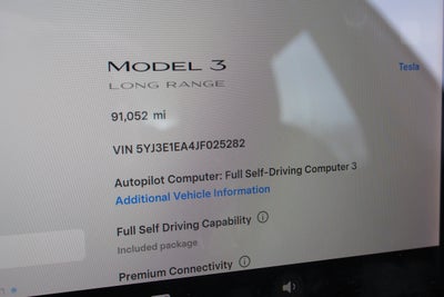 2018 Tesla Model 3 Long Range Battery