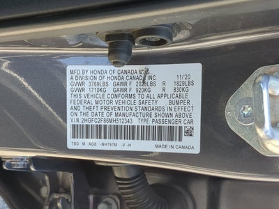 2021 Honda Civic Sedan Sport