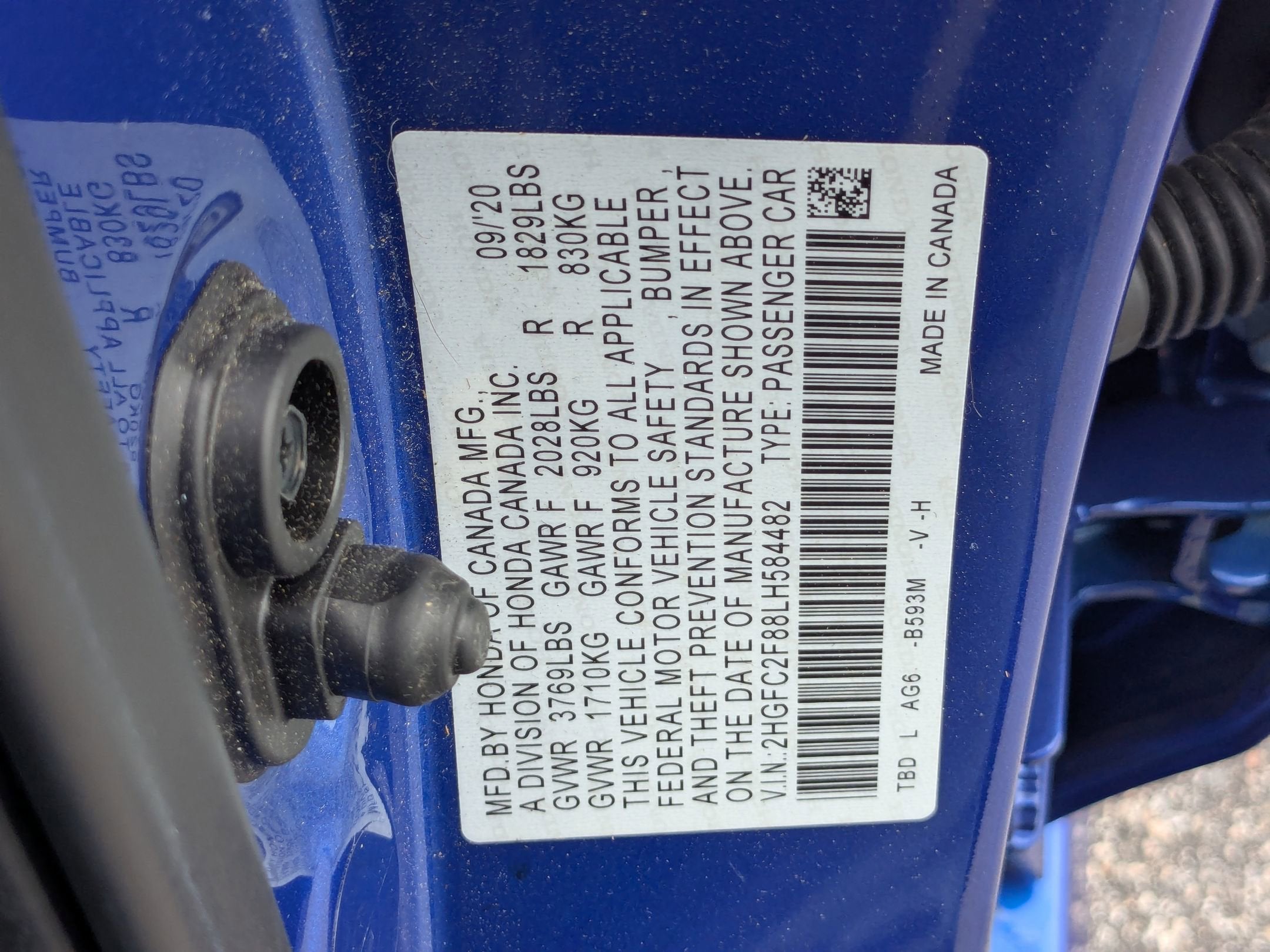 2020 Honda Civic Sedan Sport