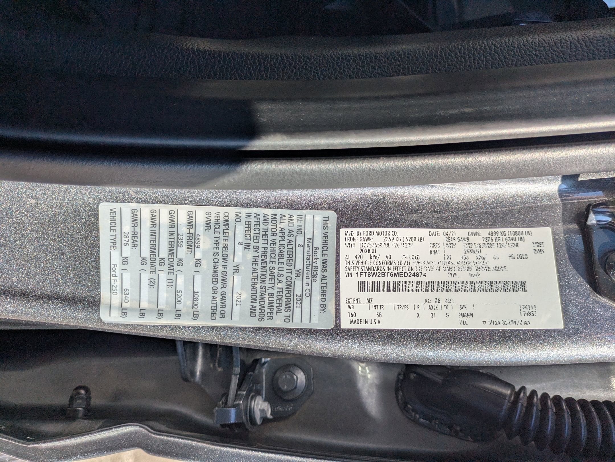 2021 Ford Super Duty F-250 SRW Lariat Rocky Ridge K2