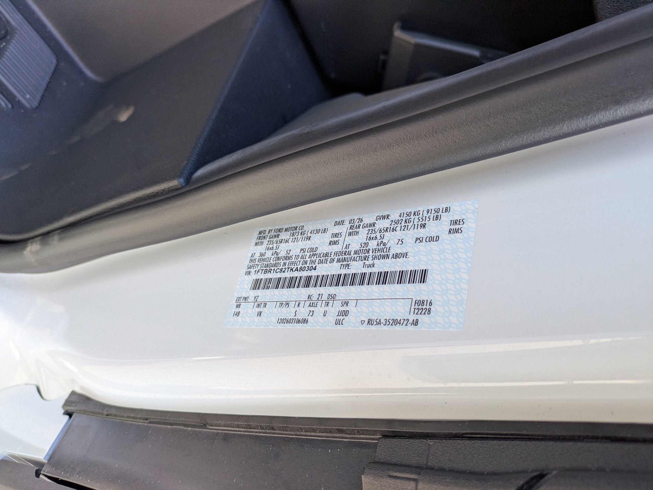 2026 Ford Transit Cargo Van Base