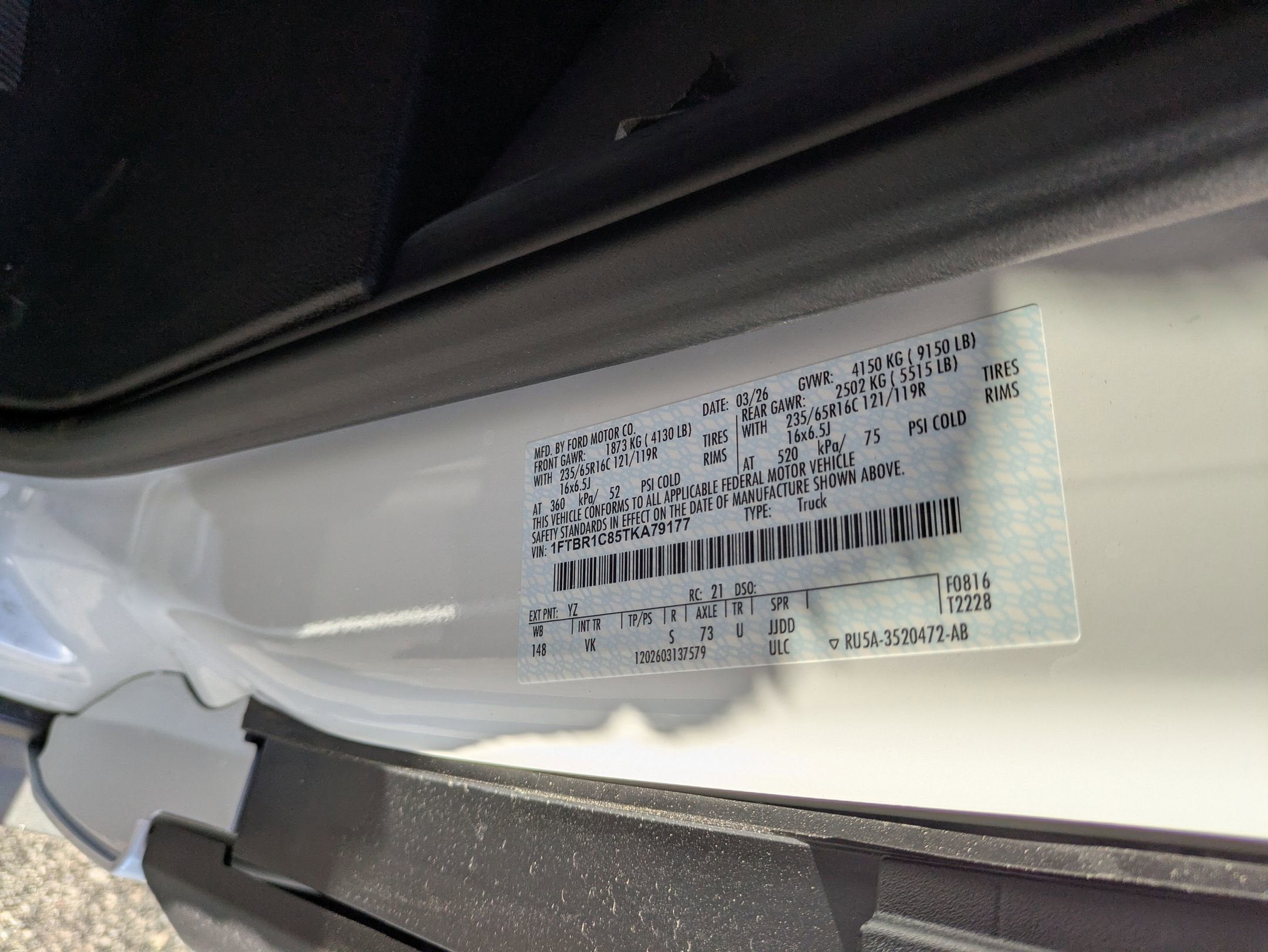 2026 Ford Transit Cargo Van Base