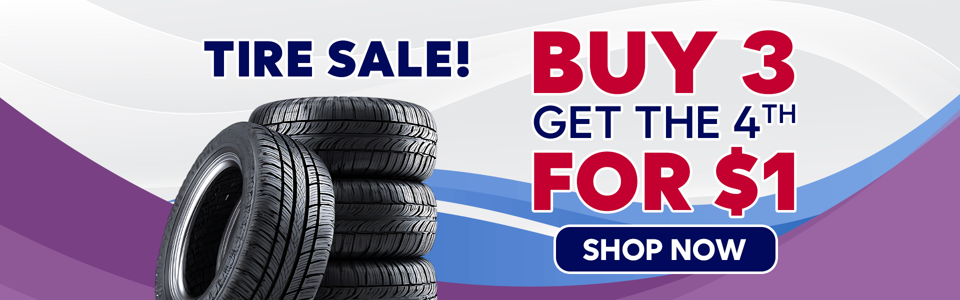 Buy 3 Get the 4th Tire for $1 Tile