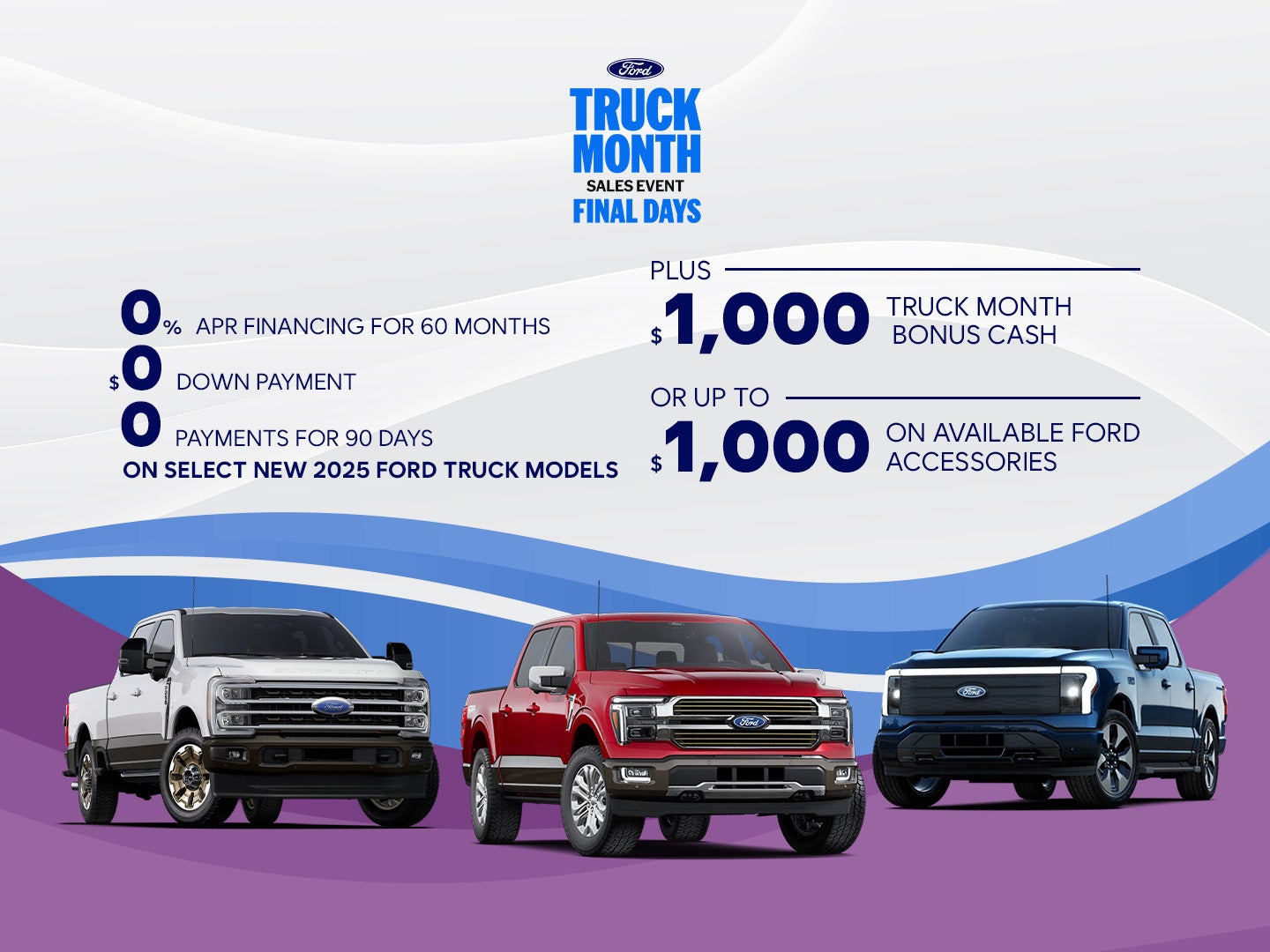 0% APR Financing for 60 Months, $0 Down, 0 Payments for 90 Days